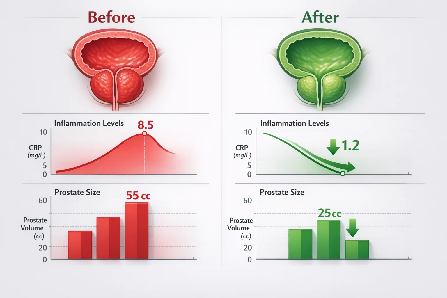 Clinical trial results presented on screen