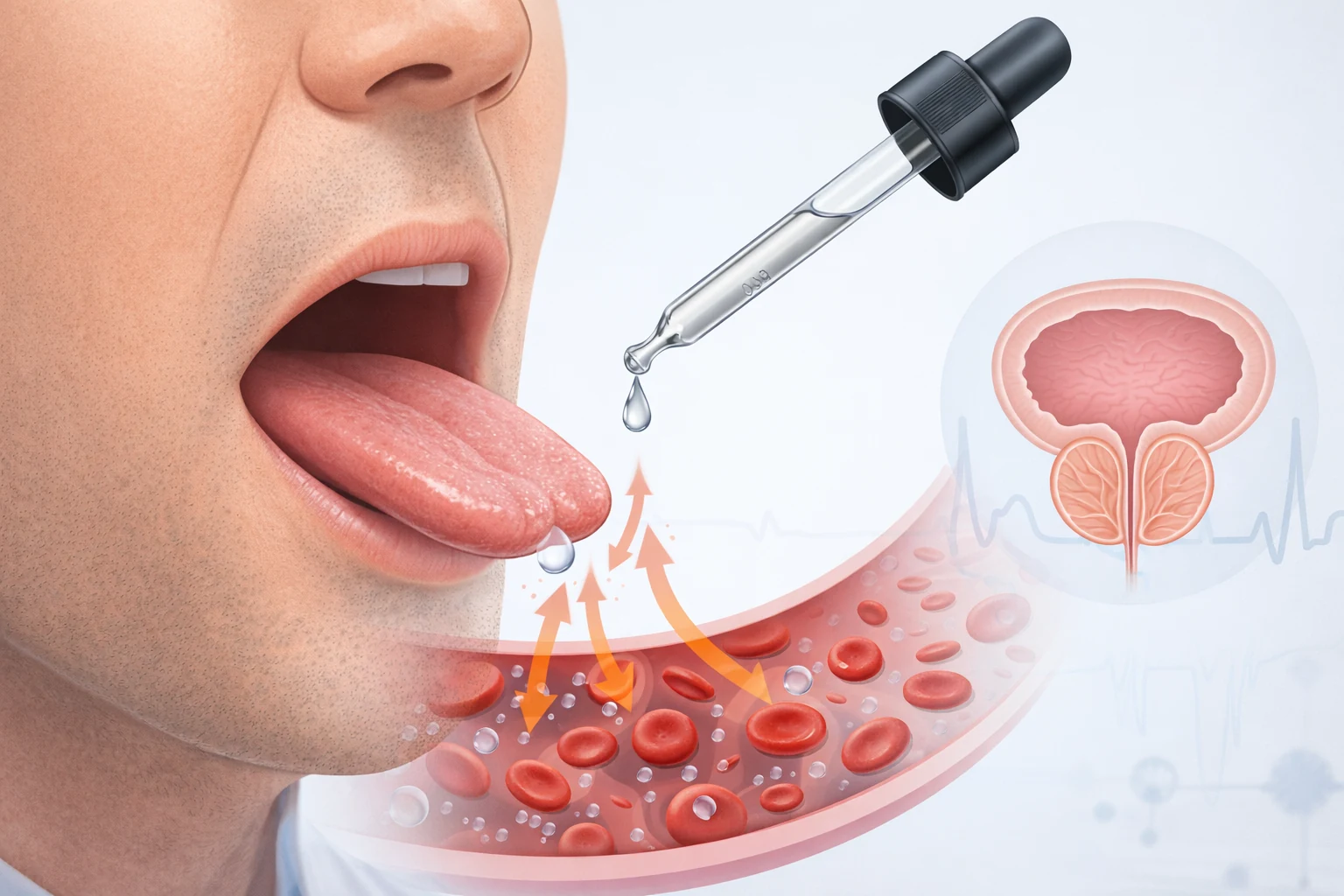Doctor explaining how the sublingual formula works